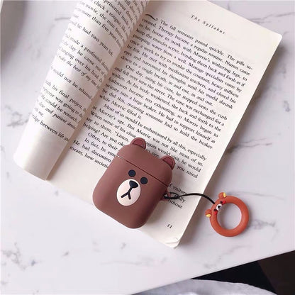 Cartoon Wireless Bluetooth Earphone Case For Apple AirPods Silicone Headphones Cases For Airpods 2 Protective Cover - Plushlegacy