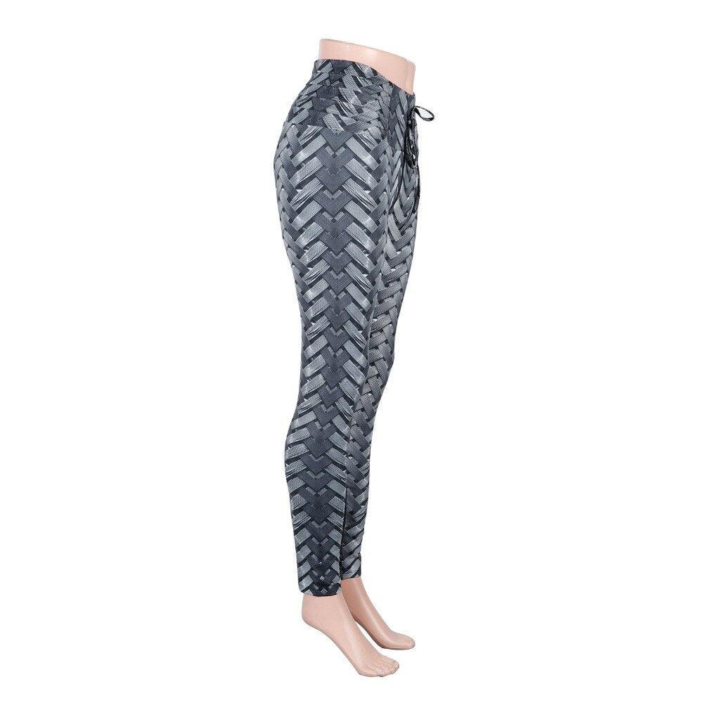 Armor Weave Printed Leggings Women High Waist Plus Size Leggins Push Up 3D Workout Elastic Bowknot Fitness Pants - Plushlegacy