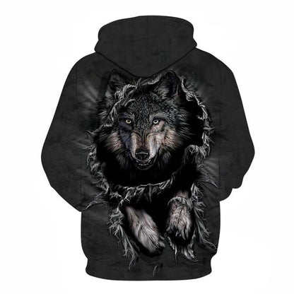 Mountain Wolf Hoodies 3D Men Women Sweatshirt Pullover - Plushlegacy