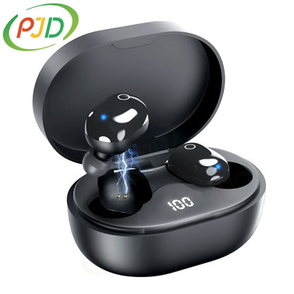 PJD A6S Plus TWS Wireless Bluetooth Headsets Earphones Stereo Headphones Sport Noise Cancelling Mini Earbuds for All Smart Phone - Plushlegacy