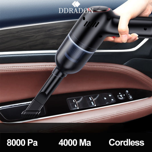 8000Pa Wireless Car Vacuum Cleaner Cordless Handheld Auto Vacuum Home & Car Dual Use Mini Vacuum Cleaner With Built-in Battrery - Plushlegacy