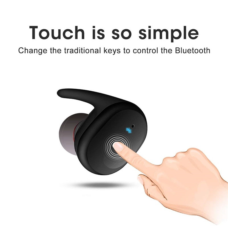 Y30 TWS Wireless headphones 5.0 Earphone Noise Cancelling Headset Stereo Sound Music In-ear Earbuds For Android IOS smart phone - Plushlegacy