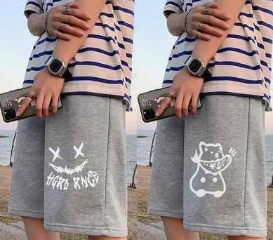 New Casual Pants Men''s Summer Shorts Men''s Korean Trend Loose  Hong Kong Style Straight Sports Pants