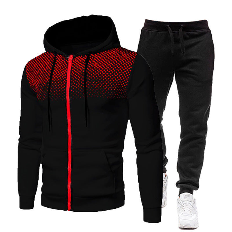 Casual Fashion Hooded Jacket Mens Suit