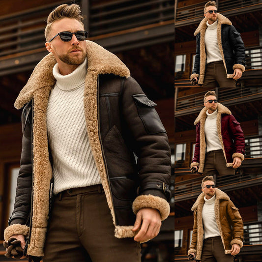 Men's stylish fur coat