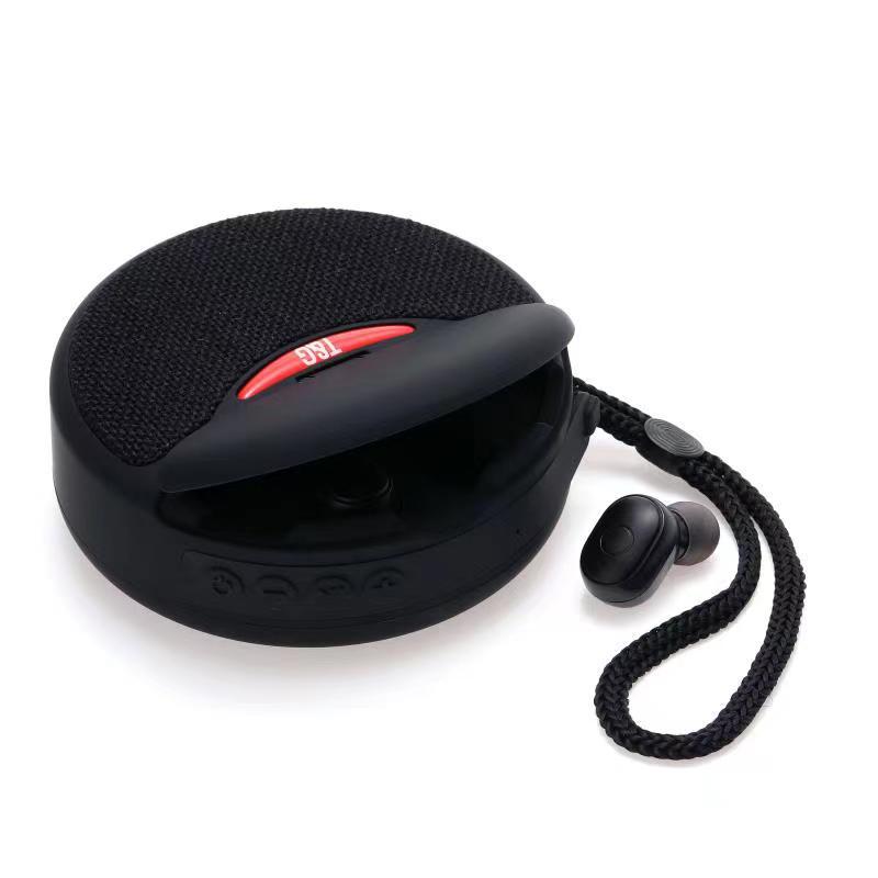 Outdoor Portable Headset Bluetooth Speaker Integrated Wireless 3D Stereo Subwoofer Music Speaker Support TF Card FM Radio - Plushlegacy